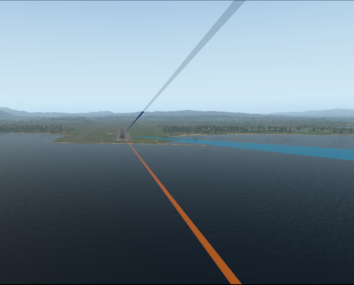 Xplaneの宮崎空港にILSグライドスロープのビームを再現する　後半